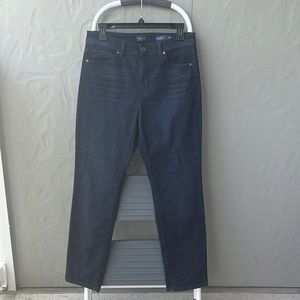NWOT  J. Jill High Rise Straight Leg Jeans Dark Denim 10 Petite 145142